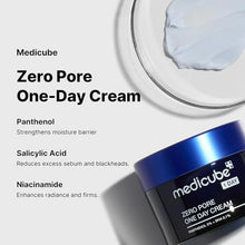 Load image into Gallery viewer, Medicube Zero Pore One-Day Cream, Lightweight Moisturizer for Smooth and Balanced Skin, Korean Skincare, 1.7 fl oz