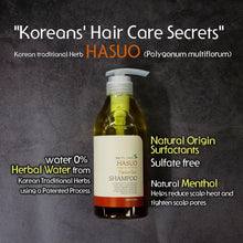 Load image into Gallery viewer, Skylake Hasuo Herbal Cool Shampoo with Fallopia Multiflora and Peppermint – Refreshing, Cleansing, and Cooling for the Hair – Unisex Herbal Formula