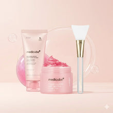 Load image into Gallery viewer, Medicube- Collagen Jelly Cream, 75ml -Pink Caffeine Night Wrapping Mask 75ml / Jelly Brush Sets