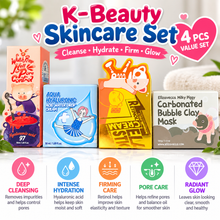 Load image into Gallery viewer, K-Beauty Skincare Gift Set – 4 PCS | Hydrating, Firming & Glowing Skin