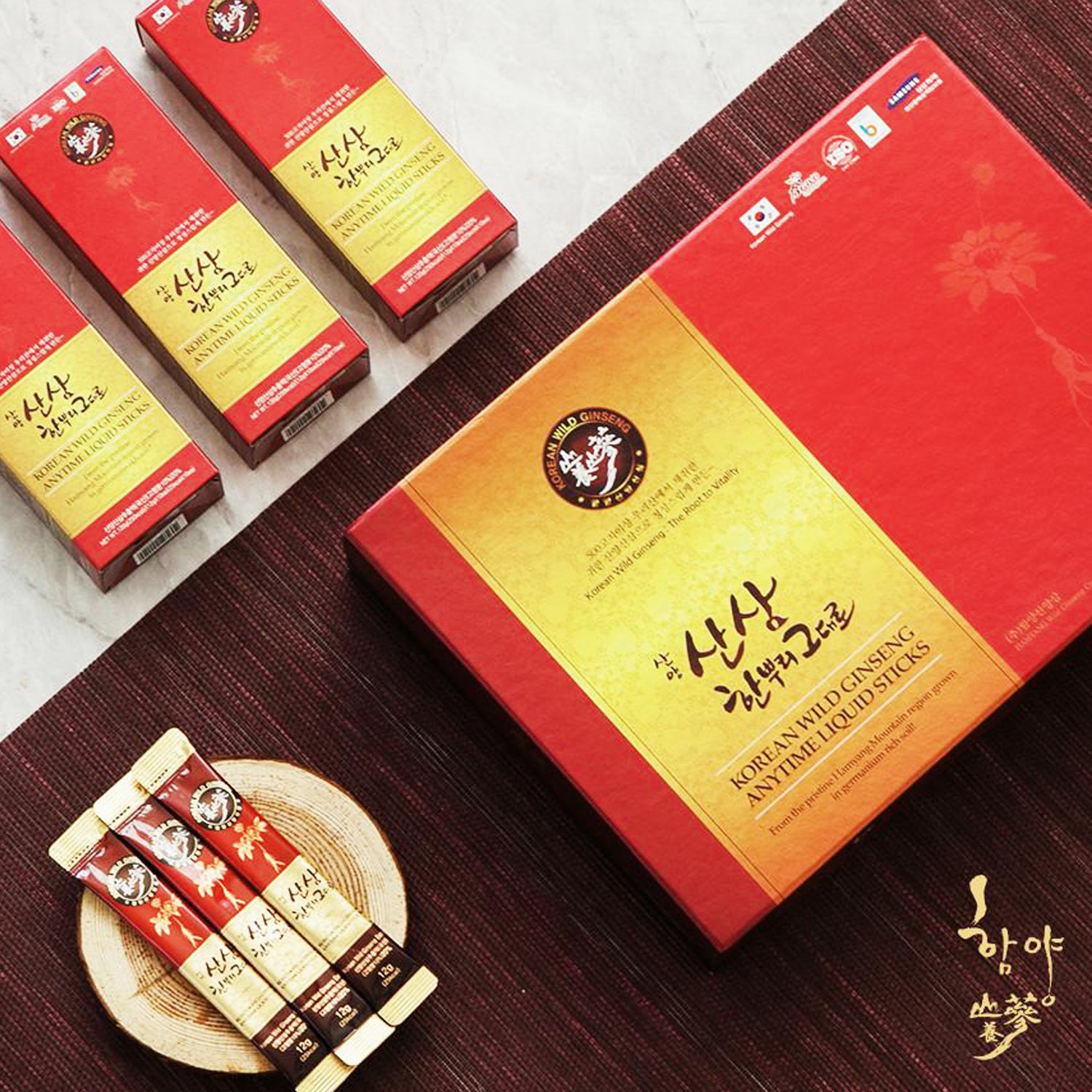 Wild Ginseng Anytime Liquid Sticks 30ea / Hamyang Korean Wild Ginseng   Kpurity