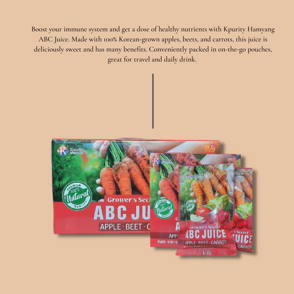 Boost your immune system and get a dose of healthy nutrients with Kpurity Hamyang ABC Juice.