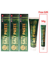 Load image into Gallery viewer, 3 Pack of Fresh Mint Bamboo Salt Toothpaste (160g)/ 대소금 치약 + Free Gift (Fresh Mint Bamboo Salt Toothpaste (50g)
