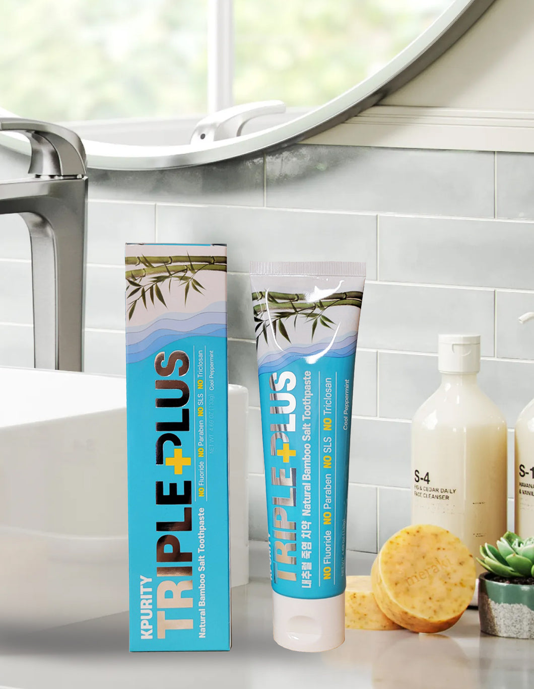 Triple Plus Premium Natural Bamboo Salt Toothpaste 133g