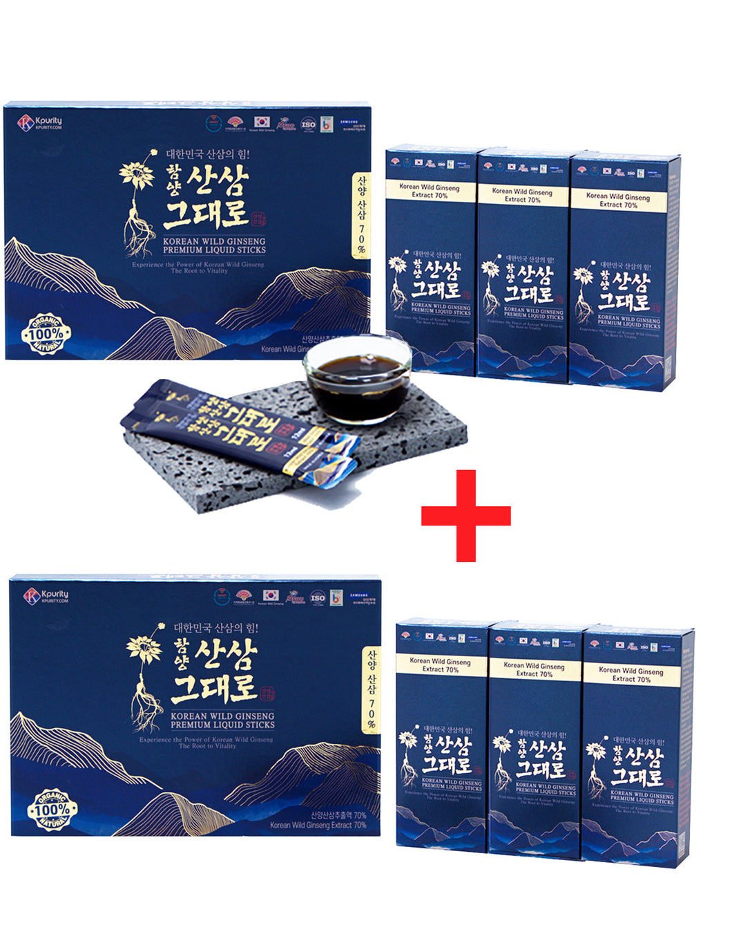 [1+1] Korean Wild Ginseng 70% Liquid Sticks