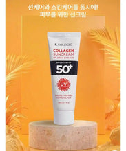 Load image into Gallery viewer, The image shows K. Solegio Collagen Sun Cream SPF 50+/PA+++.
