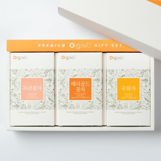 목련꽃차 / Magnolia's Tears Flower Tea/국화차 / Chrysanthemum Flower Tea/메리골드차 / Marigold Tea