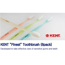 Load image into Gallery viewer, KENT Finest Soft Toothbrush 1 Box ( 6 piece)  - Micro Thin Bristles, Anti-bacterial, BPA Free for Sensitive Gums and Teeth
