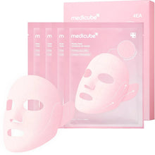 Load image into Gallery viewer, medicube PDRN Pink Tension Up Sheet Mask - 3-Step Contouring Mask | Full-Face Firming Care with Salmon PDRN, NAD &amp; Caffeine - Korean Skincare, 34g x 4ea, Tightening Band
