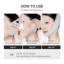 Load image into Gallery viewer, medicube PDRN Pink Tension Up Sheet Mask - 3-Step Contouring Mask | Full-Face Firming Care with Salmon PDRN, NAD &amp; Caffeine - Korean Skincare, 34g x 4ea, Tightening Band

