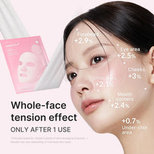 Load image into Gallery viewer, medicube PDRN Pink Tension Up Sheet Mask - 3-Step Contouring Mask | Full-Face Firming Care with Salmon PDRN, NAD &amp; Caffeine - Korean Skincare, 34g x 4ea, Tightening Band
