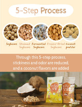 Load image into Gallery viewer, [160g / 5.64oz] Freeze Dried Natto Beans Snack Coconut Flavor 20g ( 8Packs), Fermented Soybean Snack 코코넛 낫또 과자
