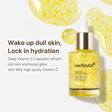 Load image into Gallery viewer, Medicube Deep Vitamin C Capsule Serum | Hydrating Facial Serum for Dull &amp; Uneven Looking Skin | Liposome Vitamin Capsules for Radiant &amp; Smooth Skin Texture | Korean Skincare, 1.01 fl oz
