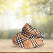 Load image into Gallery viewer, The image displays a Plaid  Vintage Check Bonnet Cap.
