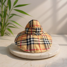 Load image into Gallery viewer, The image displays a Plaid  Vintage Check Bonnet Cap.
