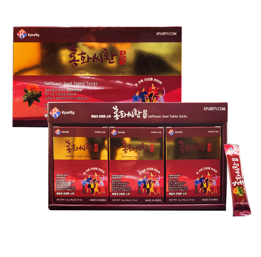 [20%] 2 boxes Safflower Seed Tablet Stick 3g (90ea) 홍화씨환