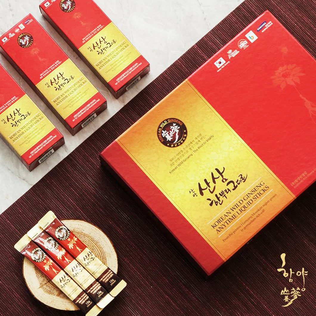 Wild Ginseng Anytime Liquid Sticks 30ea / Hamyang Korean Wild Ginseng (30 x 12g)